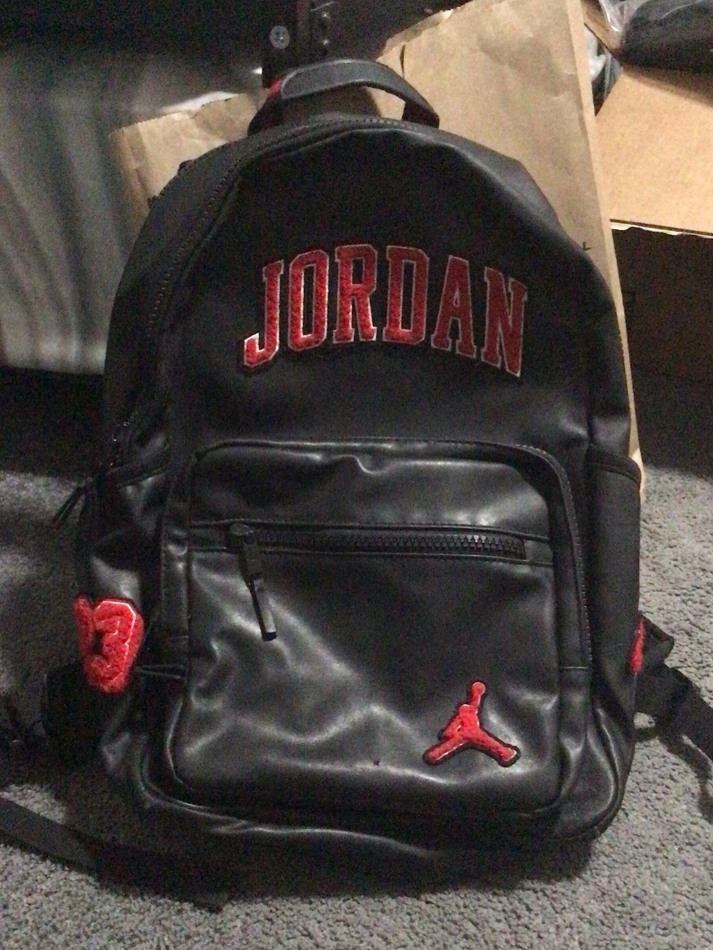 Jordan Black and Red Logo Backpack - Picture 2 of 16